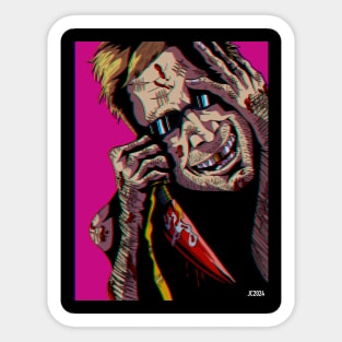 Victor Zsasz "Zombie World" portrait (digital) Sticker